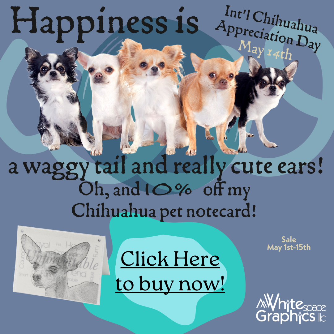 10% off chihuahua note cards to send for int'l chihuahua appreciation day