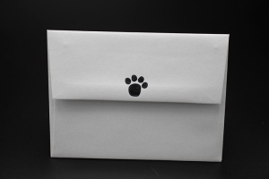 paw hand stamped a2 envelope