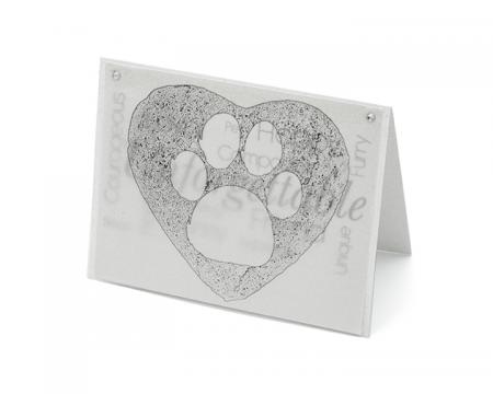 Paw in Heart blank all-occasion pet notecard with envelope